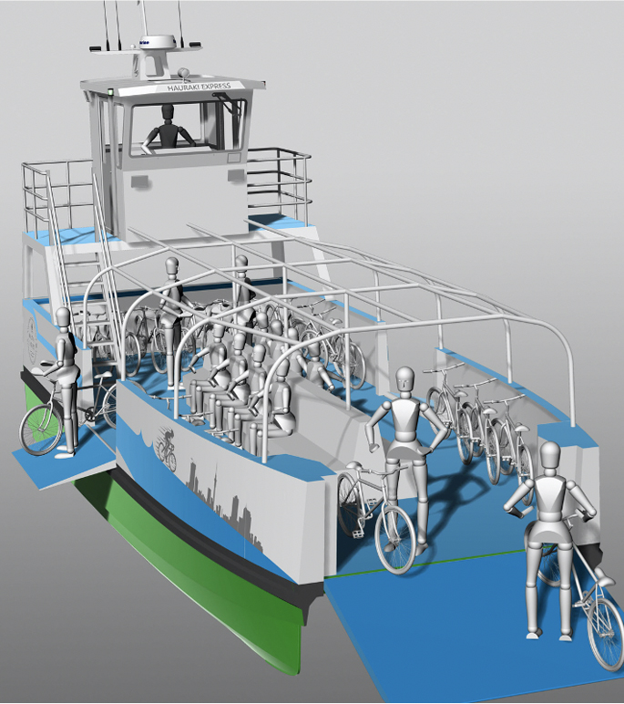 An artist's concept of the interior of the proposed Tauranga ferry. Photo / Supplied