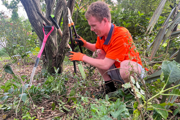 Hospice volunteering transforms a young gardener