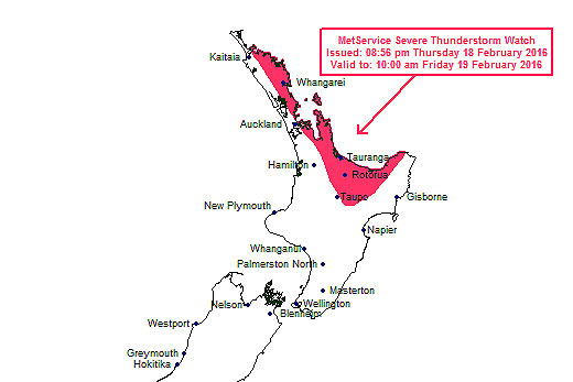 SunLive - Region on thunderstorm watch - The Bay's News First