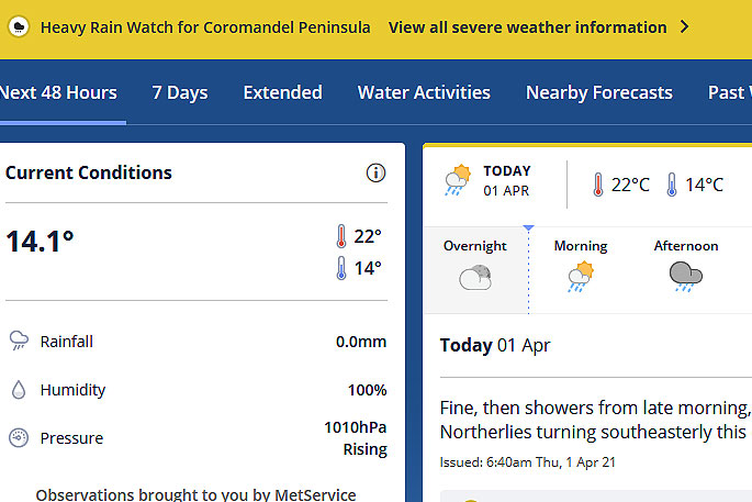SunLive - Heavy rain forecast to lash Coromandel - The Bay's News First