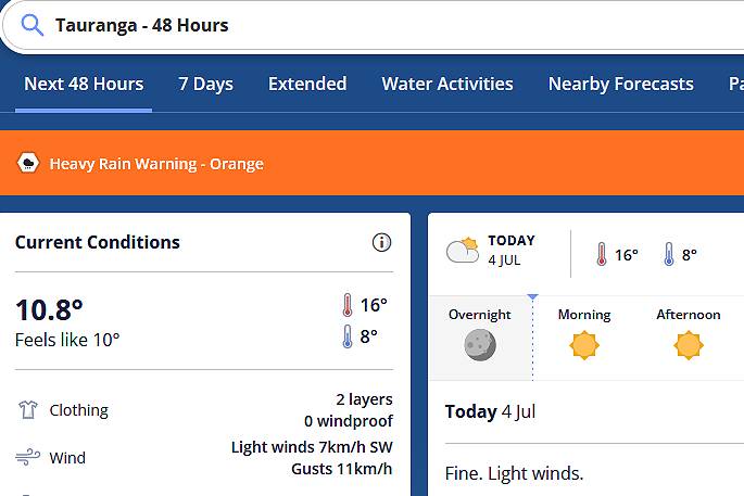 SunLive - Severe weather warning issued for BOP - The Bay's News First
