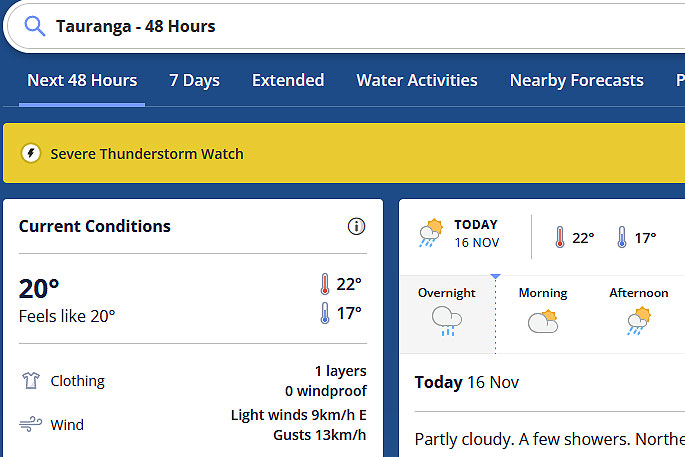 SunLive - BOP on thunderstorm watch - The Bay's News First