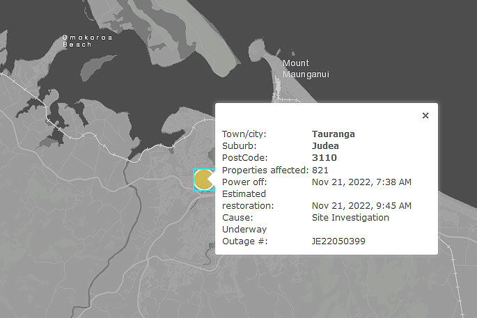 SunLive - Power out to hundreds in Judea - The Bay's News First