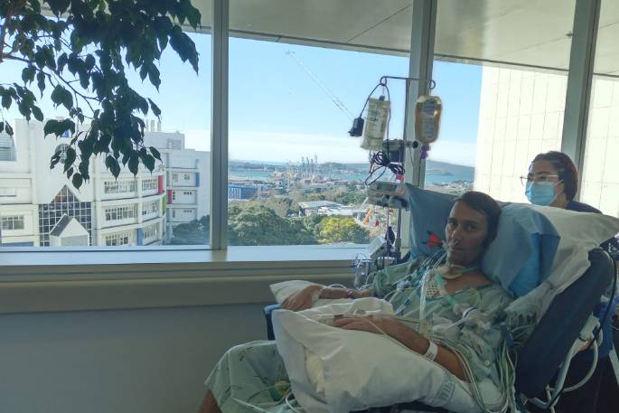 Francisko Du Plessis at Auckland Hospital. Photo / Supplied