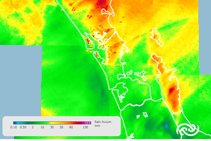 SunLive – Tropical air mass brings warmth and rain